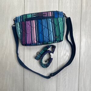 Lug Flare 2 Crossbody Bag in Love Stripe Multi Pattern